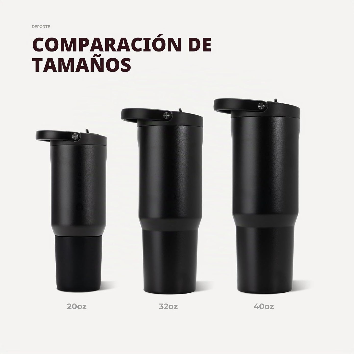 HydroJug Sport Botella de acero inoxidable con popote, aislada al v...