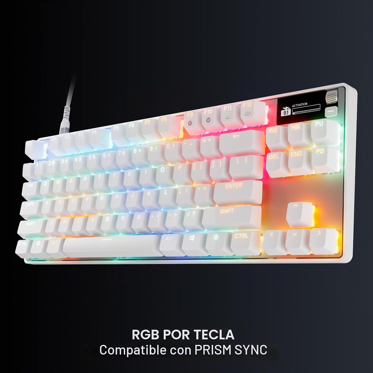 SteelSeries Apex Pro TKL Gen 3 White Interruptores OmniPoint 3.0 \u...