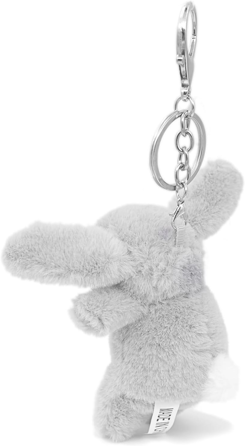 Miokkley Lindo llavero de peluche de conejo para mochila, mini llav...