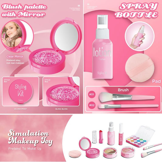 Kit de maquillaje de juguete para niñas, juego de cosméticos de 11...