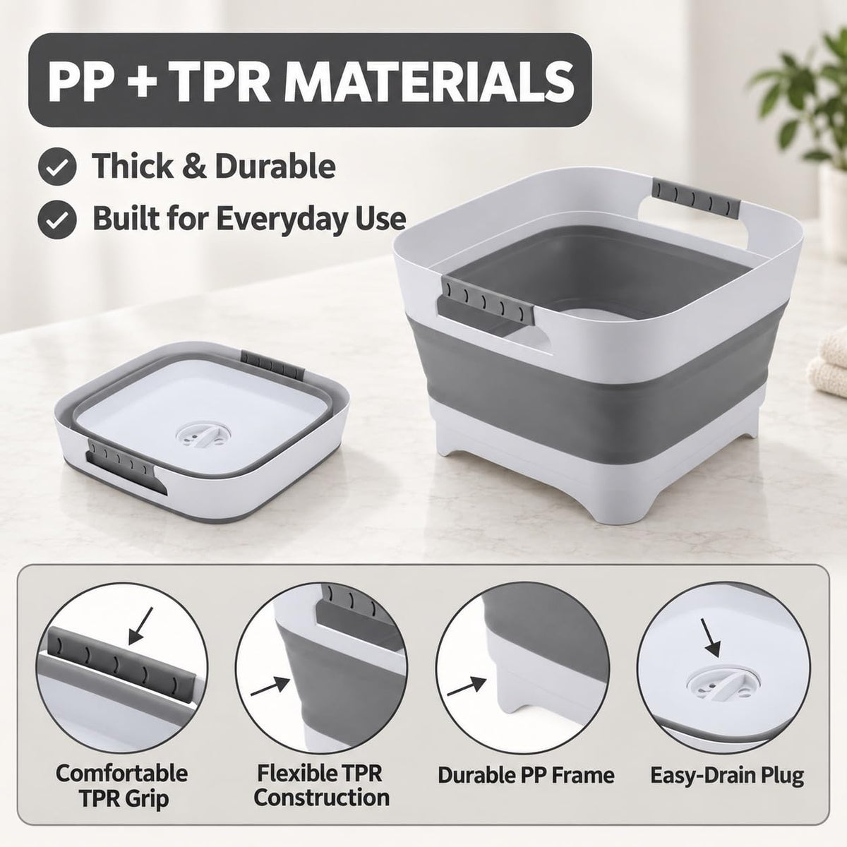 PandaEar - Lavabo plegable para biberones, 2.9 galones de EE. UU |...