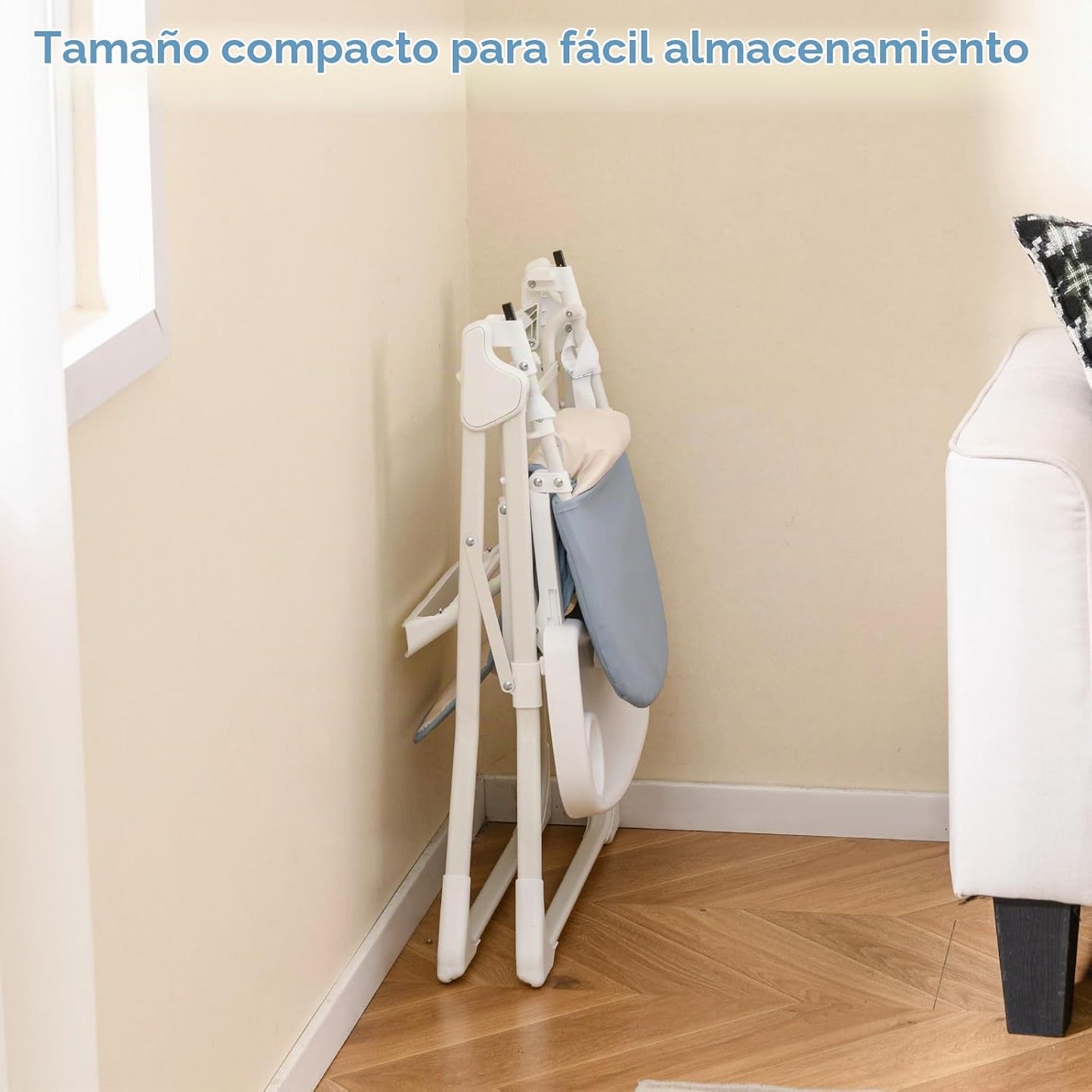 INFANS Silla alta para bebés, silla alta plegable portátil para beb...