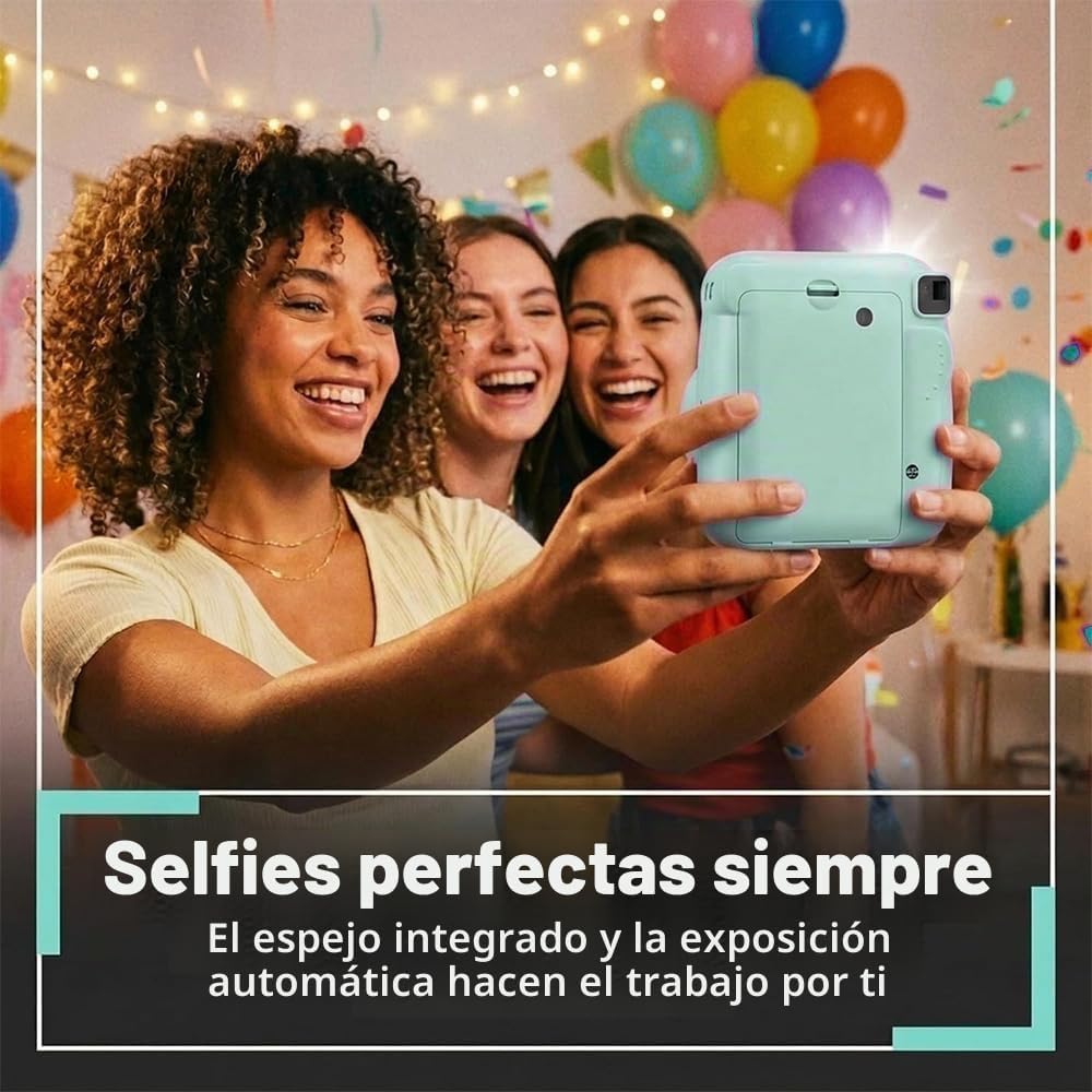Cámara instantánea Fujifilm Instax Mini 13 Lagoon Green con películ...