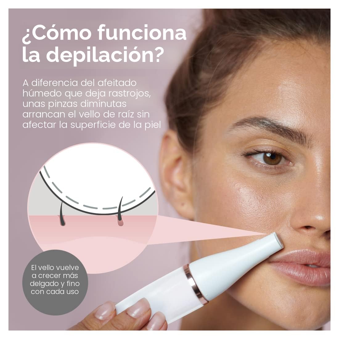 Braun Depiladora facial Facespa Pro 911, depilación facial para muj...