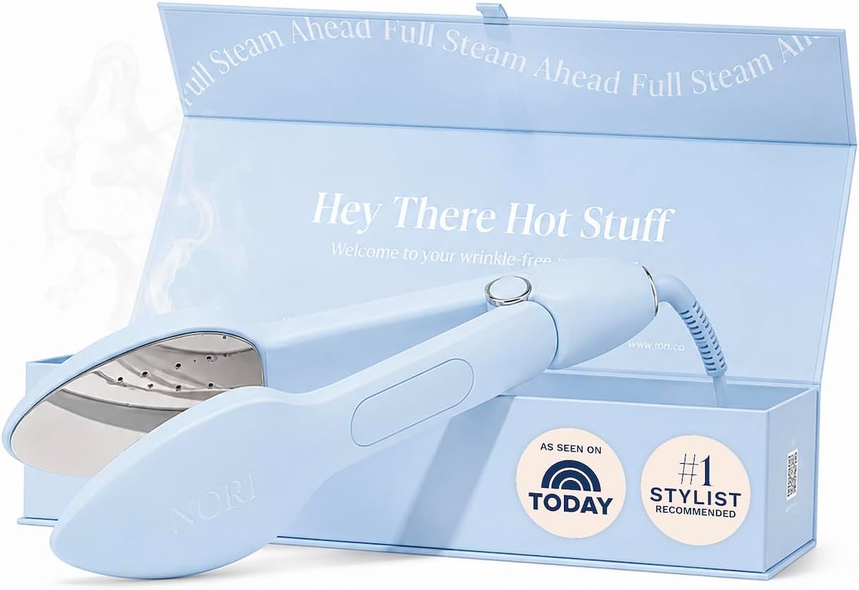 Nori Press Travel Steam Iron - Plancha de mano con 6 ajustes de tel...