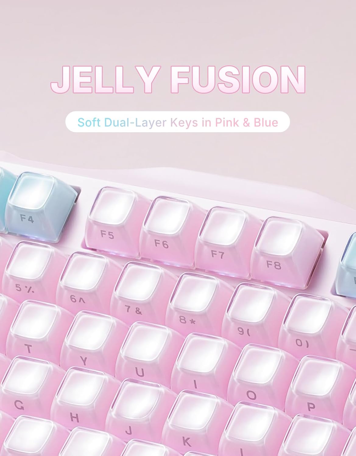 Teclado para juegos GravaStar Mercury K1 Lite 75%, teclado inalámbr...