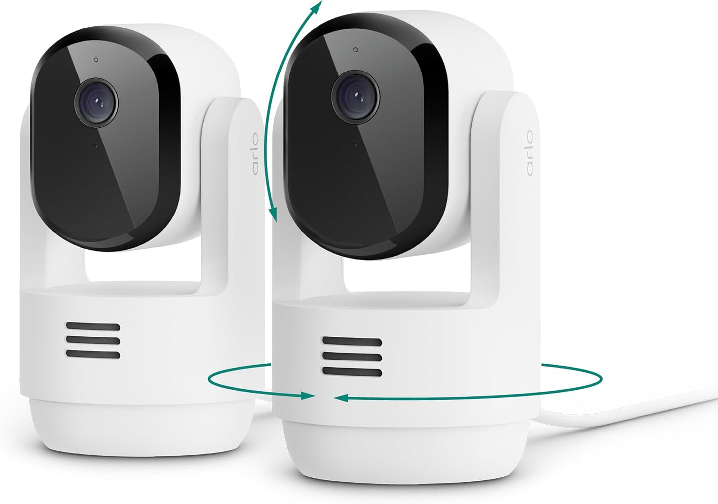 Arlo Essential - Cámara de seguridad con inclinación panorámica par...
