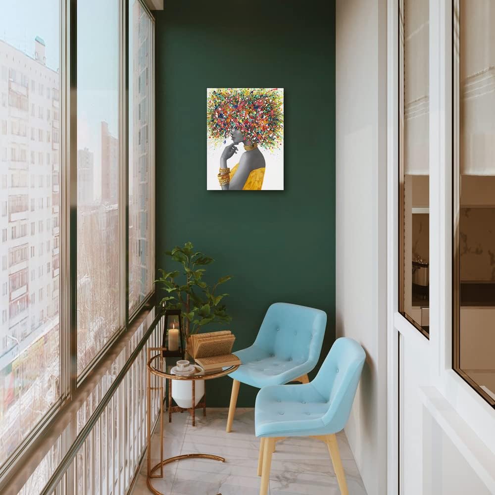 Arte de pared afroamericano, pinturas artísticas negras para pared,...