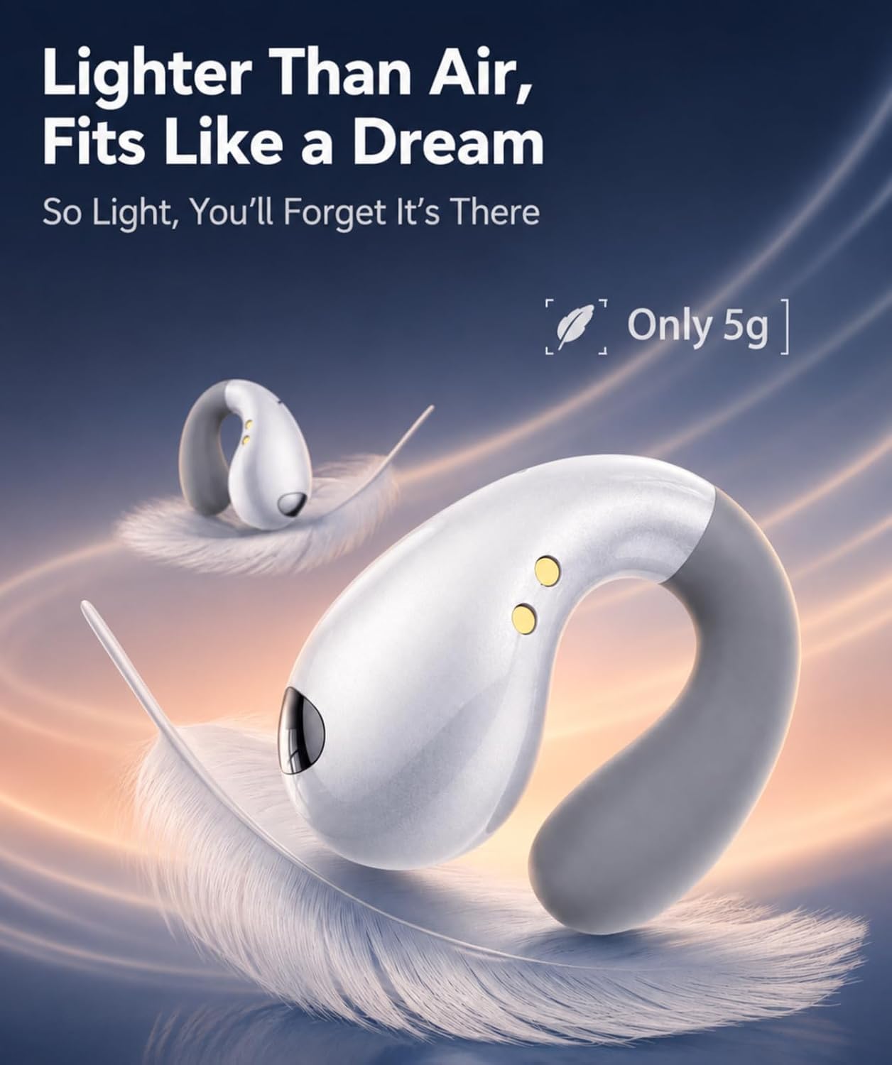 Xoruezls Auriculares ultra abiertos \u2013 Auriculares con clip, au...