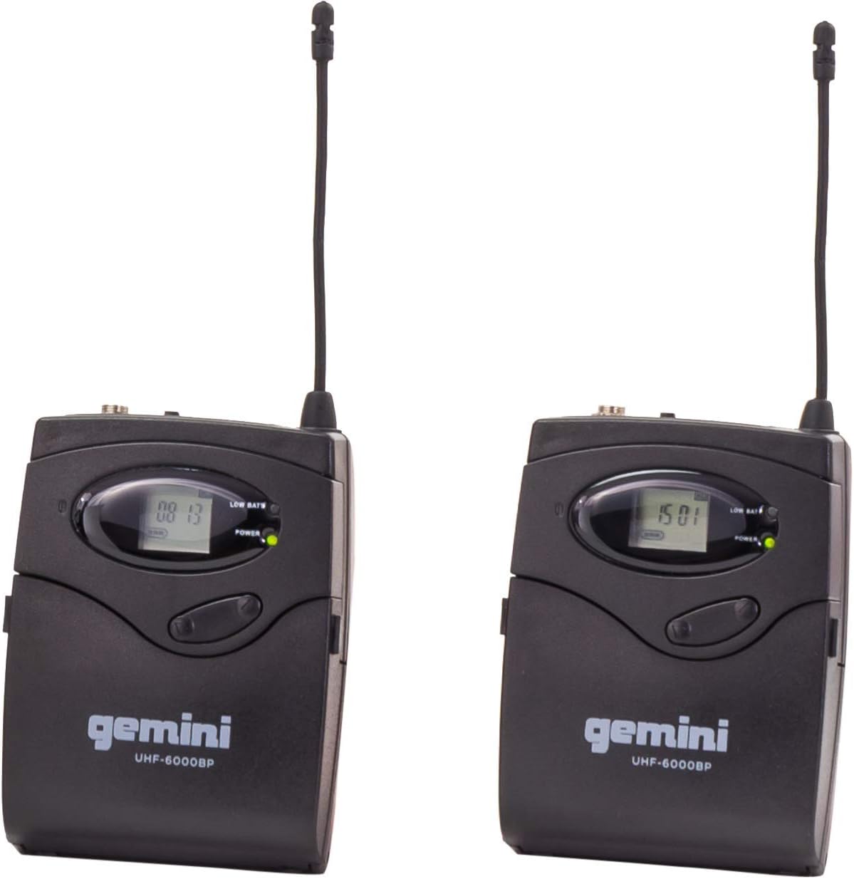 Gemini Auriculares duales UHF y sistema de micrófono inalámbrico La...