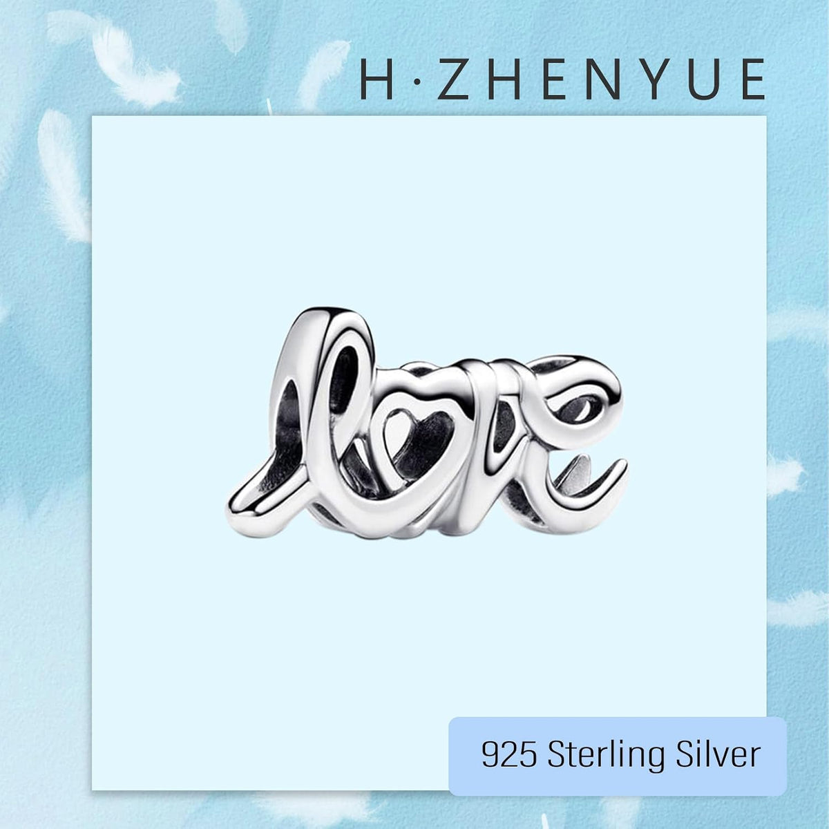 H.ZHENYUE Dijes de plata esterlina 925 con diseño de personaje de p...
