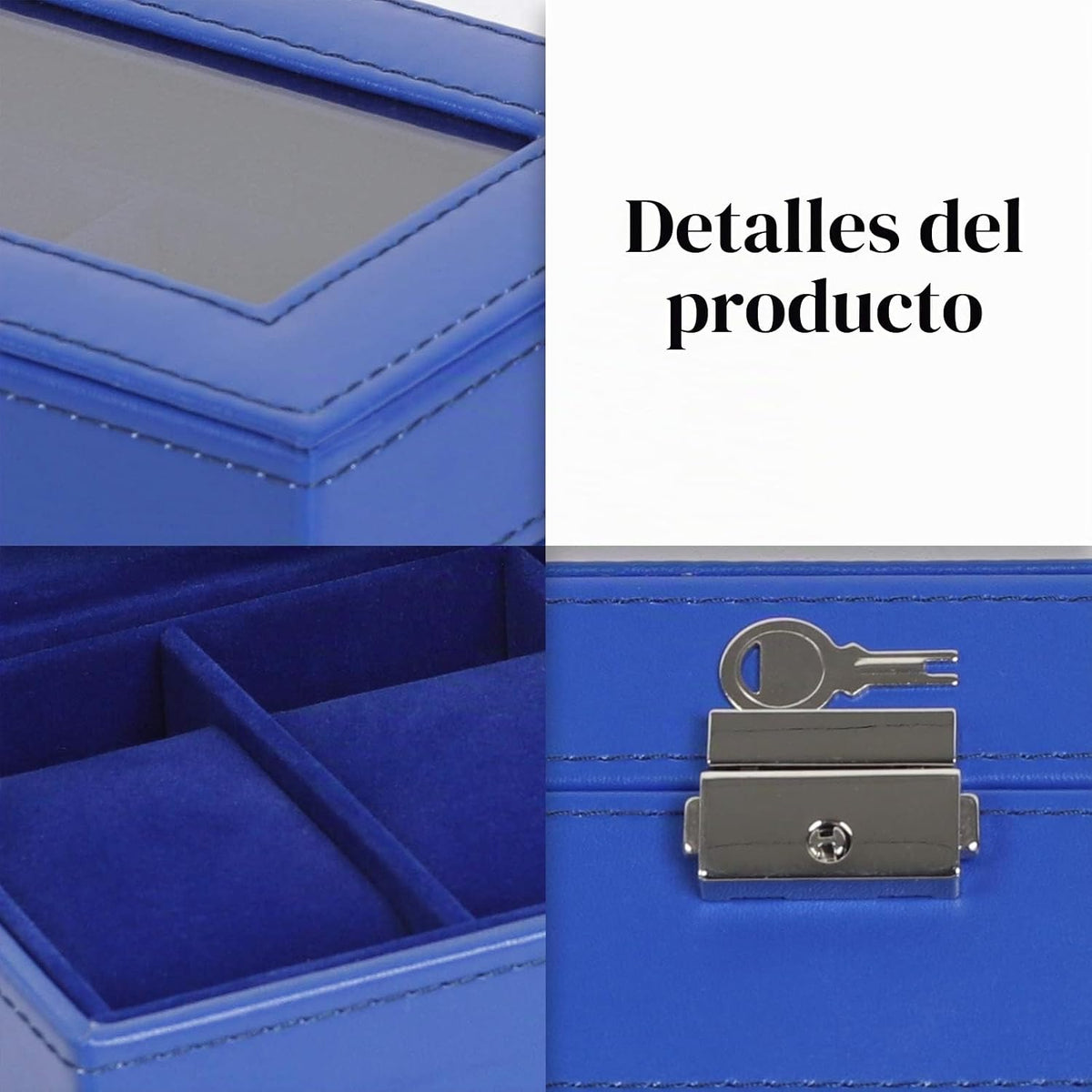 NEX Caja de reloj, organizador de 6 ranuras para relojes con caja d...