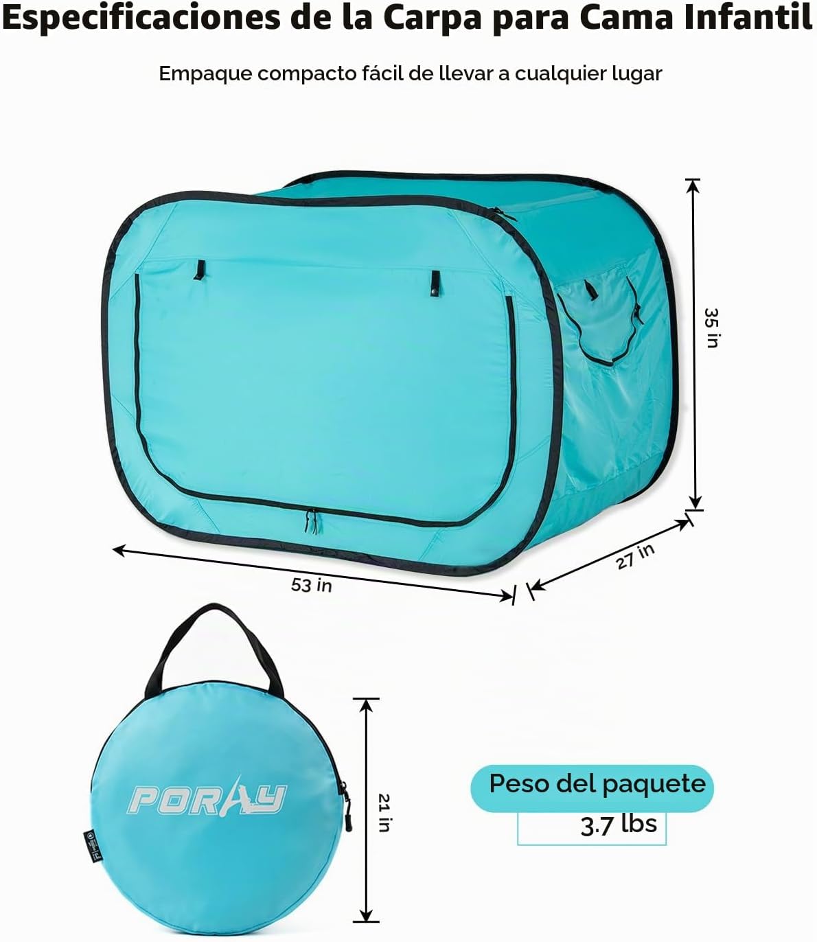 Poray Tienda de campaña emergente para bebé Tienda de privacidad pa...