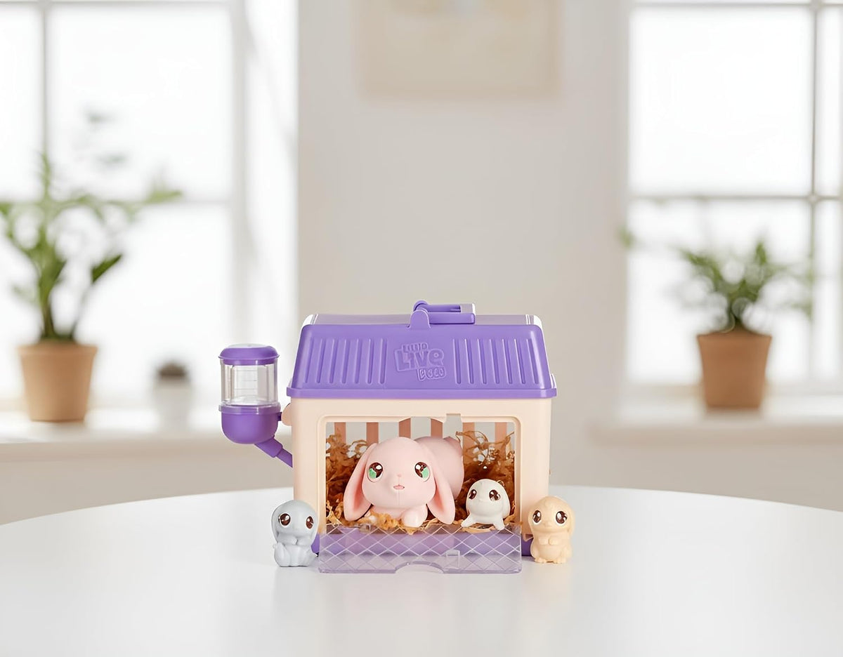 Little Live Pets Mama Surprise Minis Bunny, revela 2-4 bebés | Alim...