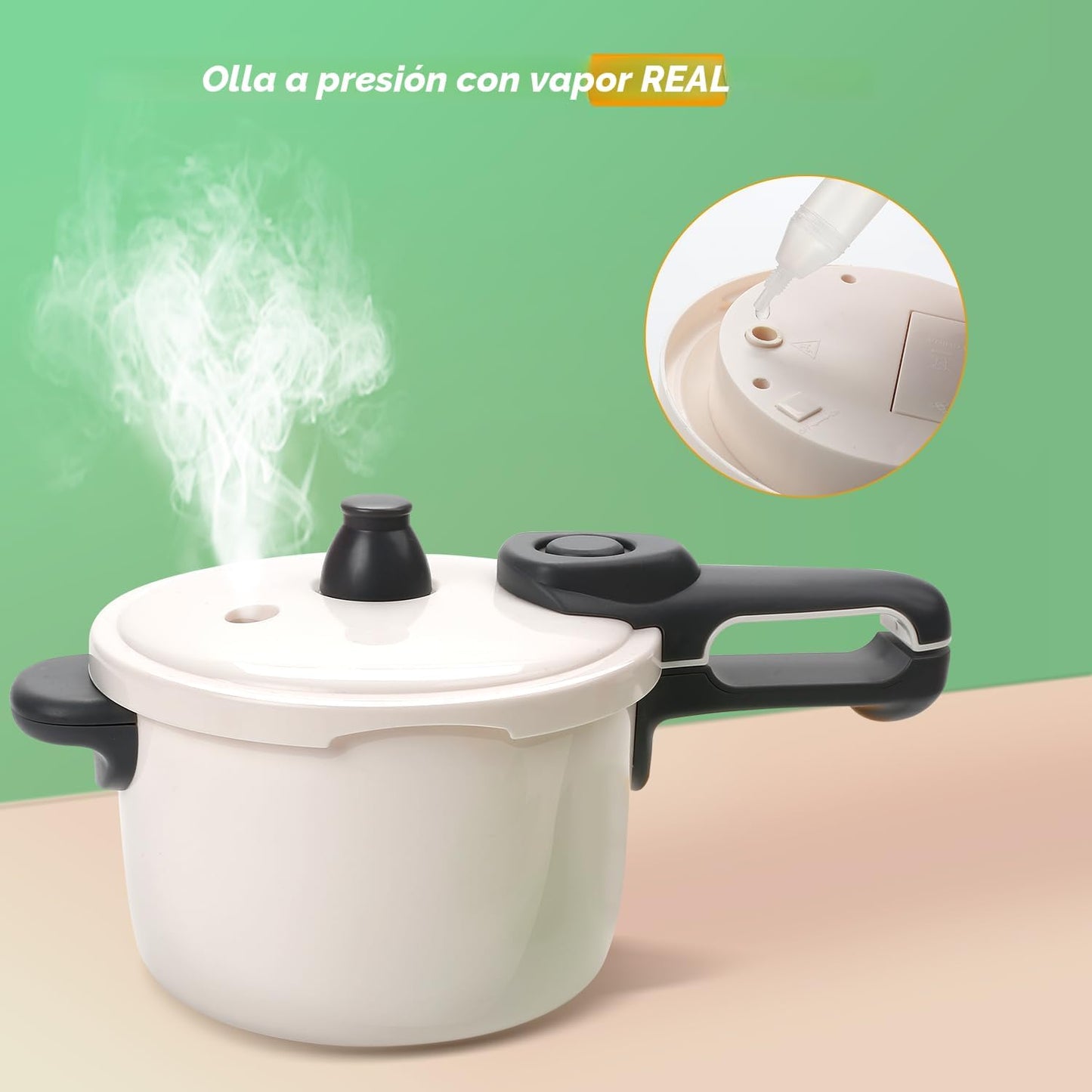 CUTE STONE - Juguete de cocina de juego de roles con olla a presión...