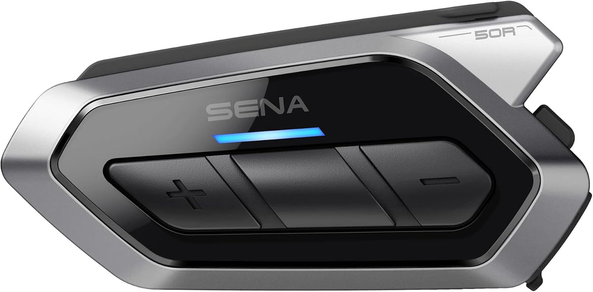 Sena 50R Audífonos de motocicleta Bluetooth de 3 botones con sistem...