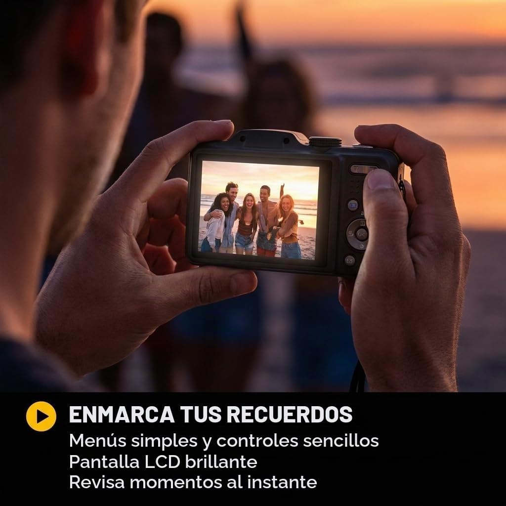 Kodak PIXPRO FZ55 - Cámara digital con sensor CMOS de 16 MP, zoom ó...