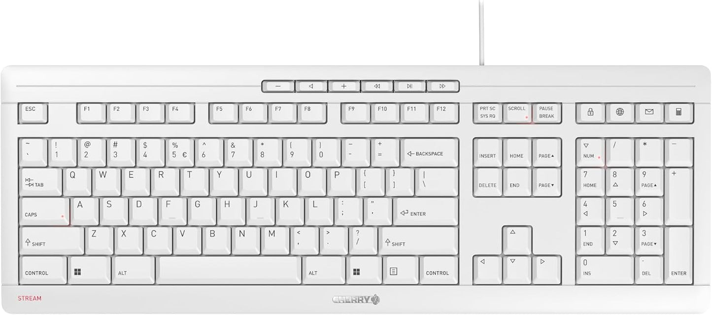 Cherry Teclado Stream, teclado con cable para PC\/portátil, teclas...