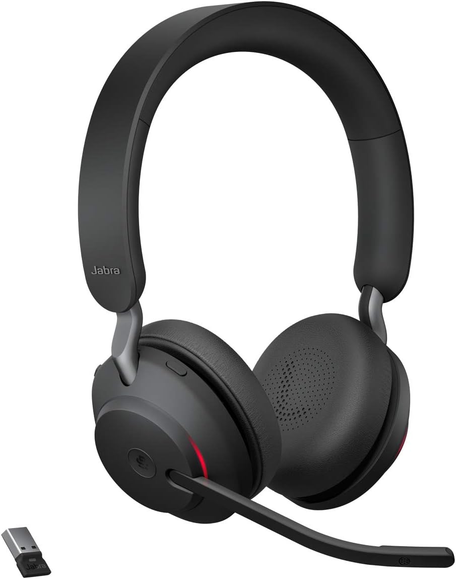 Jabra Evolve2 65 - Auriculares inalámbricos Bluetooth con micrófono...