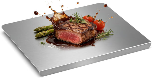 Tabla de cortar para cocina, tabla de cortar de acero inoxidable co...