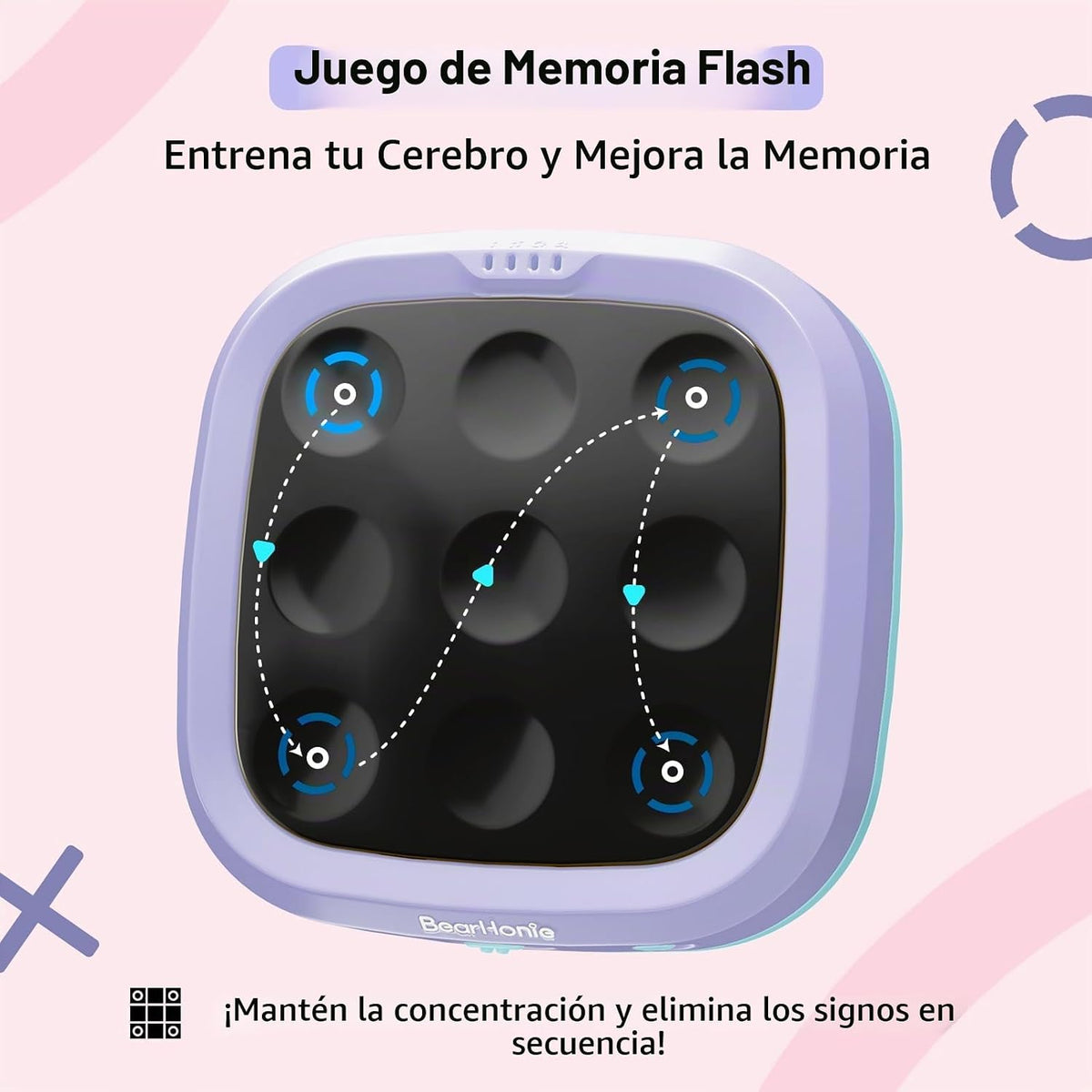 BearHonie Tic Tac Toe - Juego de rompecabezas electrónico portátil...