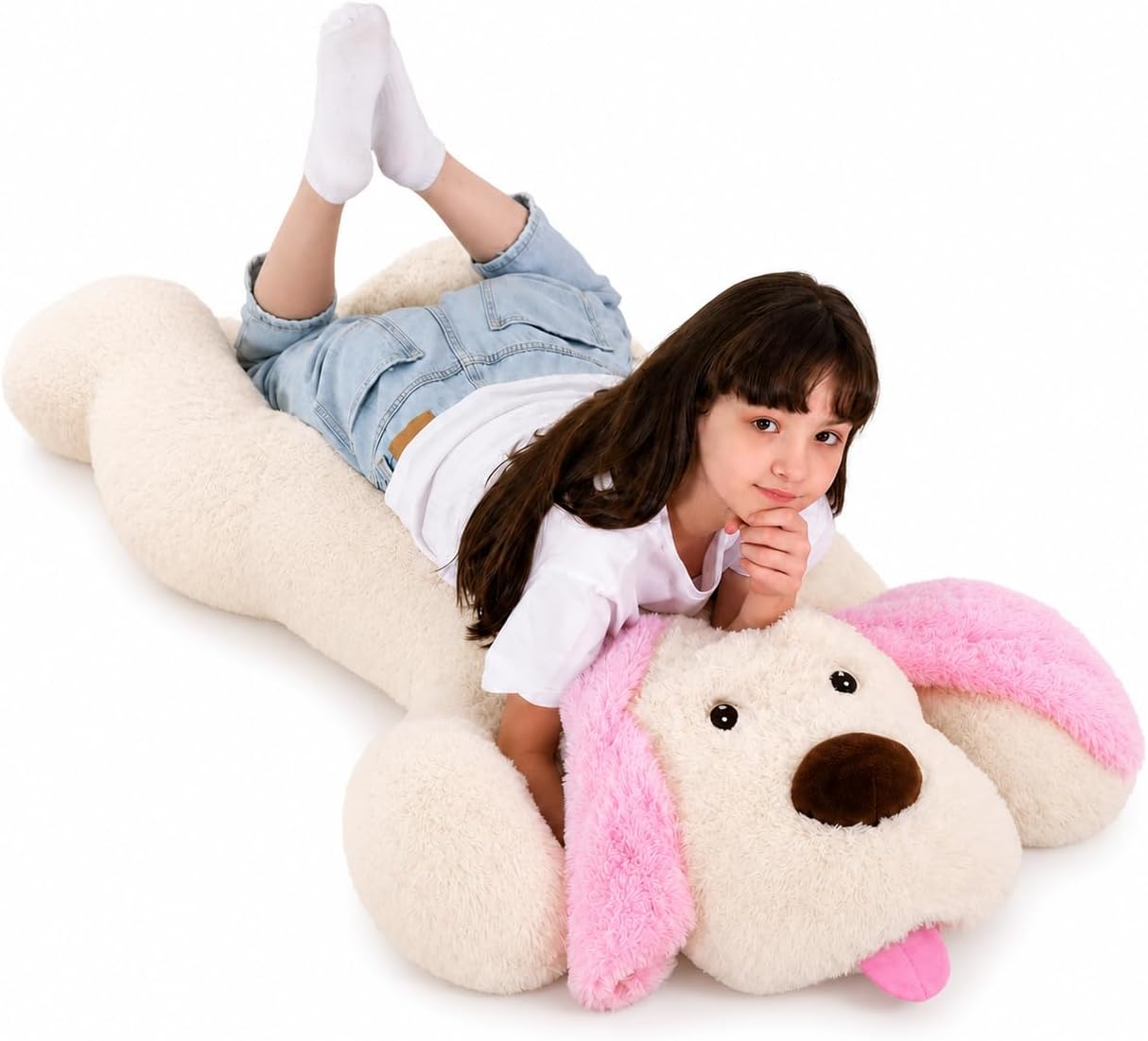 MorisMos Animales de peluche gigantes de perro, peluche de perro gr...