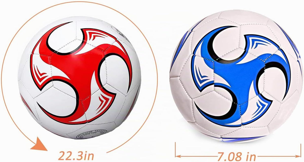 SPDTECH Balón de fútbol tamaño 3, 4, 5 con aguja de bomba, diseño a...