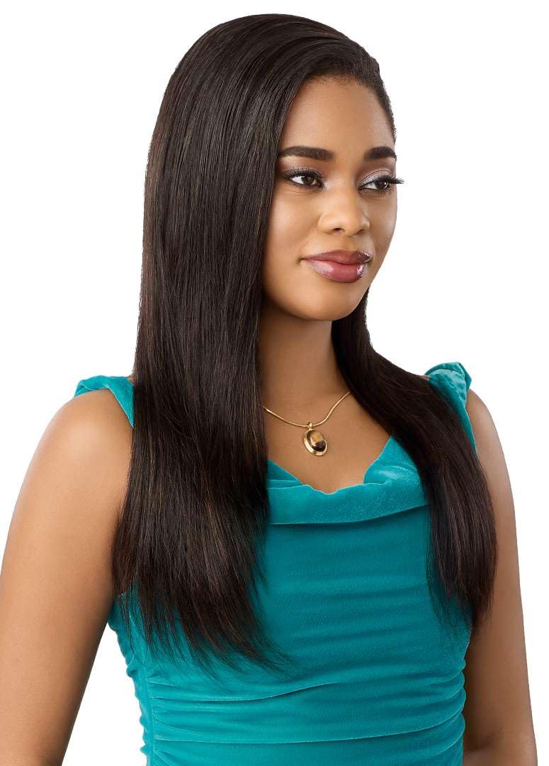 Outre EverRoot Media Peluca de Cabello Humano - Yaki Liso 22" (...