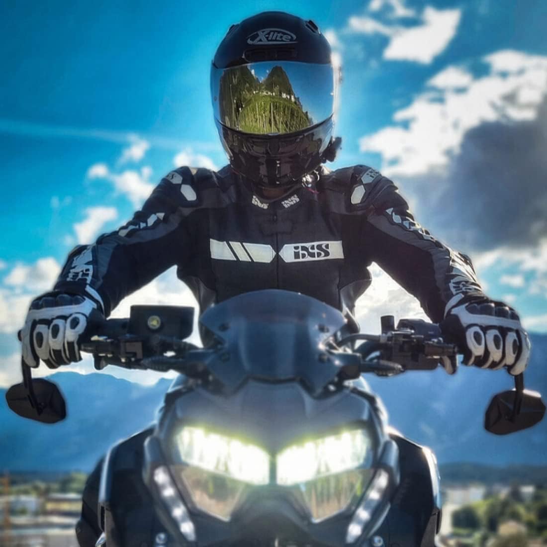 Harssidanzar Guantes de cuero transpirable para motocicleta con pan...