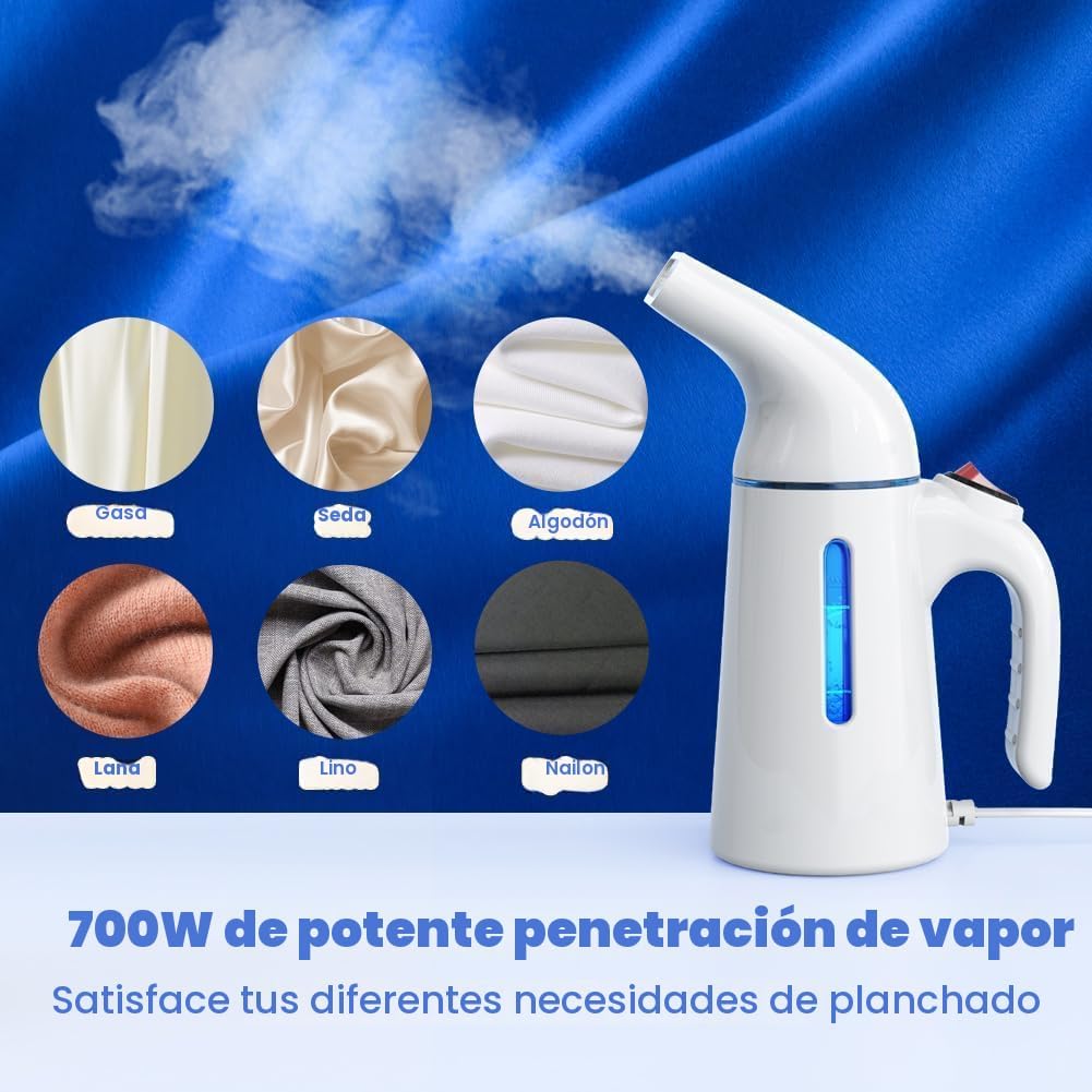 Blesgam Vaporizador para Ropa 700W, Calentamiento Rápido en 40S, Ta...