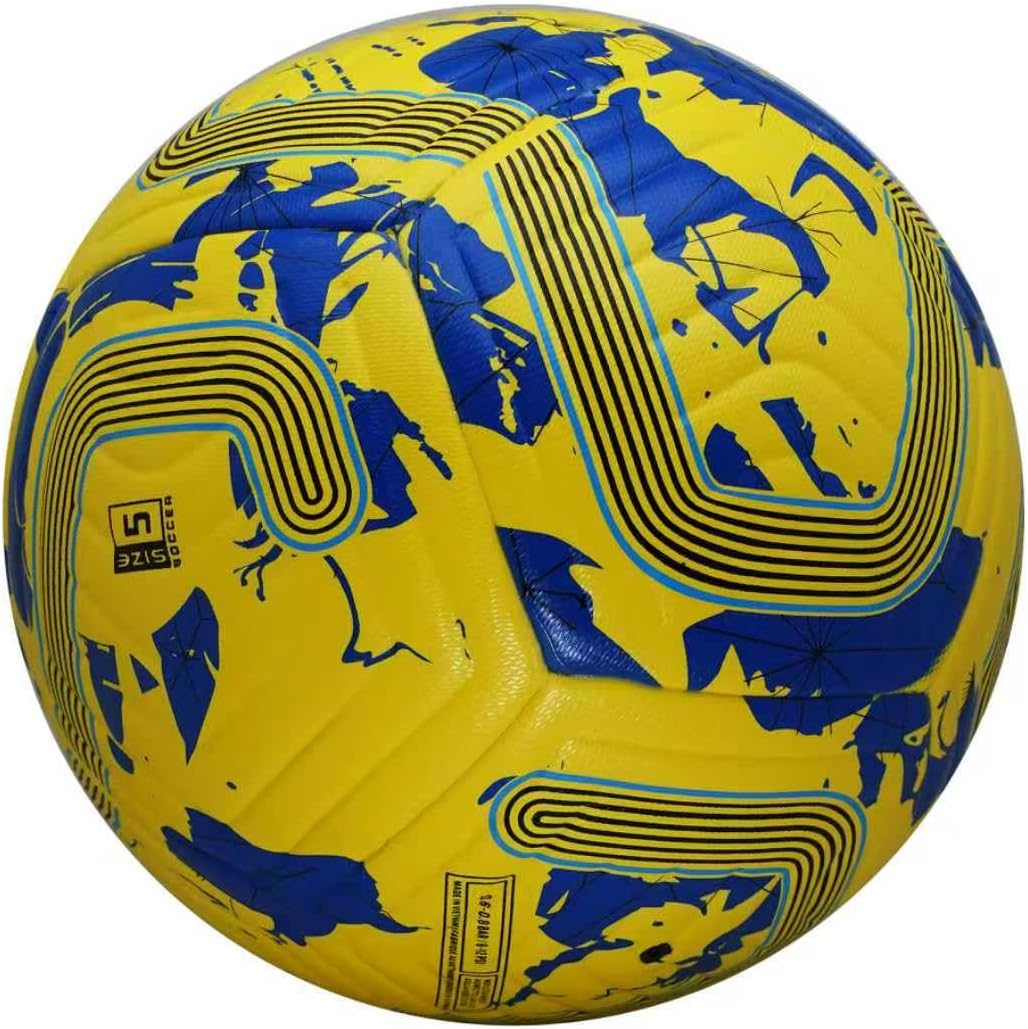 CWBCWB Balón de fútbol tamaño 5 para adultos y jóvenes, pelota de e...
