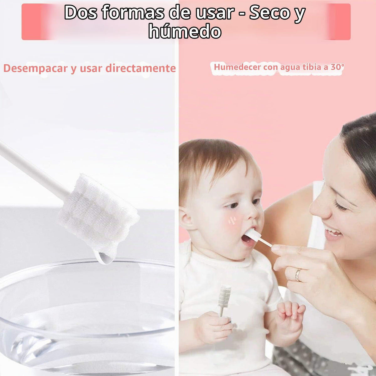 EASICUTI Limpiador de lengua para bebé, 42 cepillos de dientes dese...
