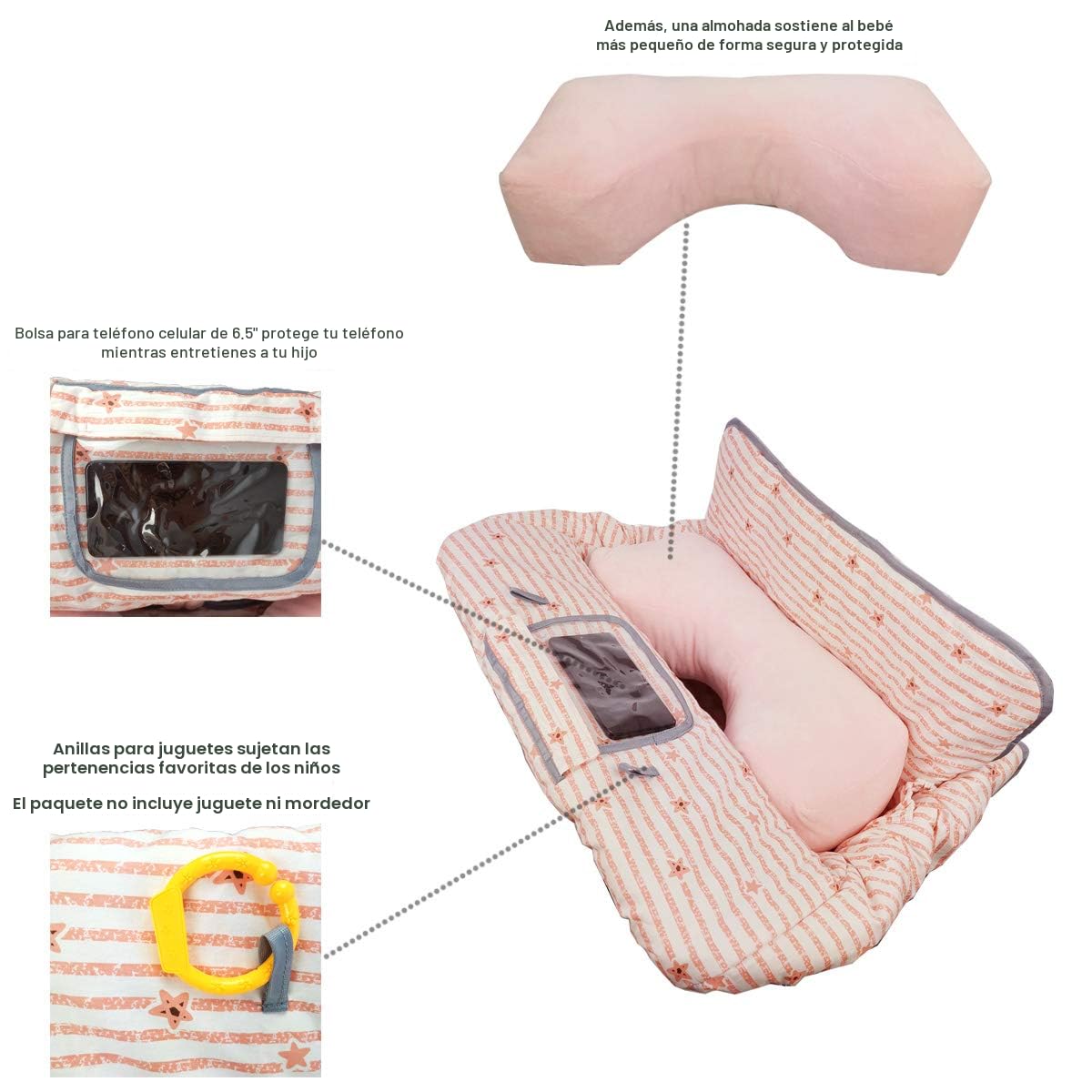 Funda para carrito de compras para bebé\/niño, funda para silla alt...
