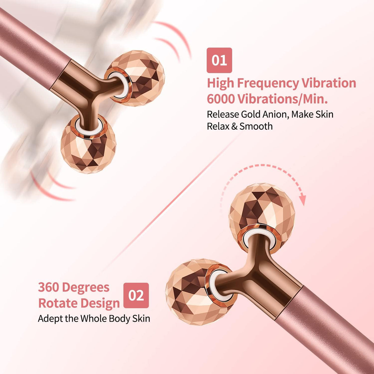 SSGP Masajeador facial eléctrico 2 en 1 con rodillo 3D y kit de for...