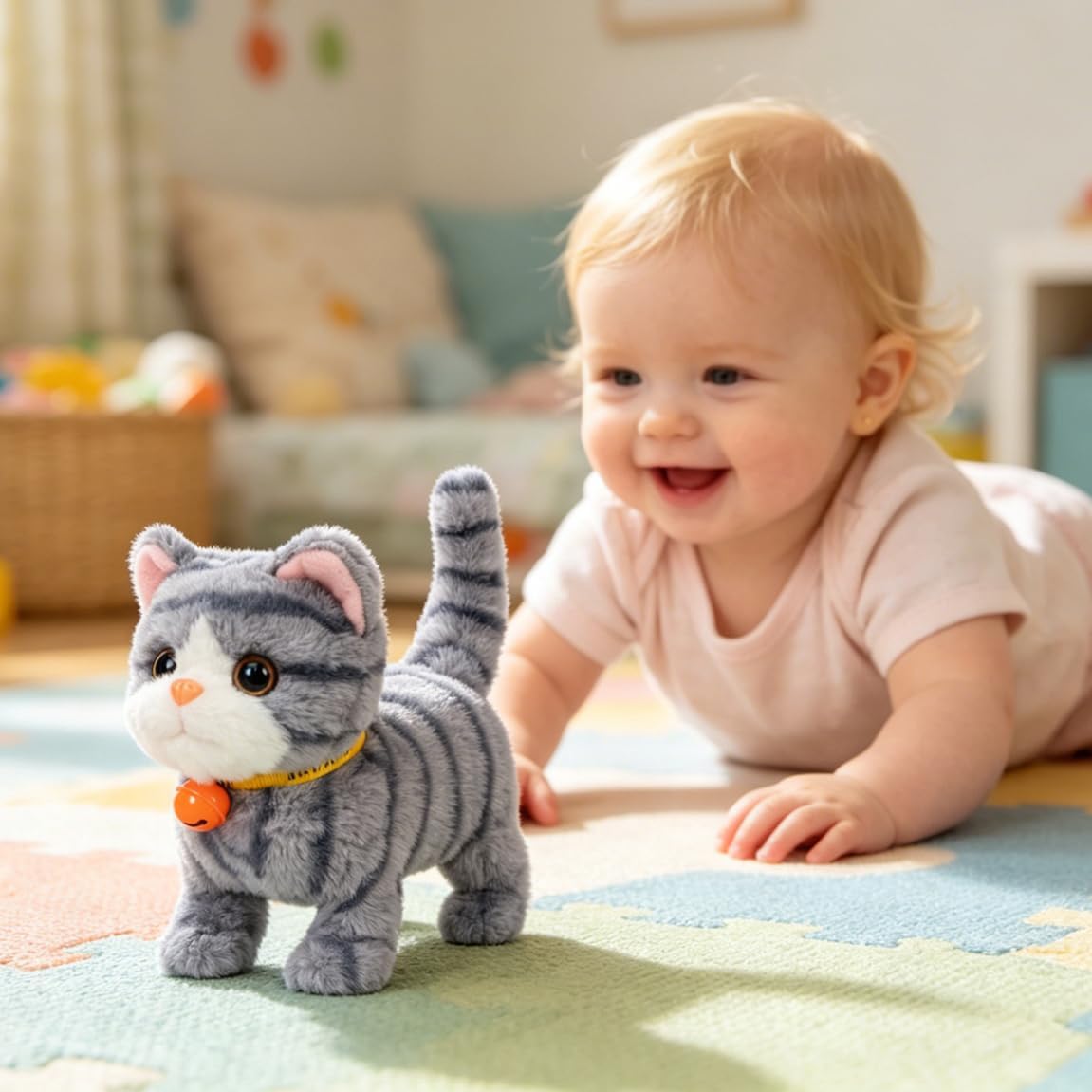 Hopearl Juguete electrónico interactivo de peluche para mascotas co...