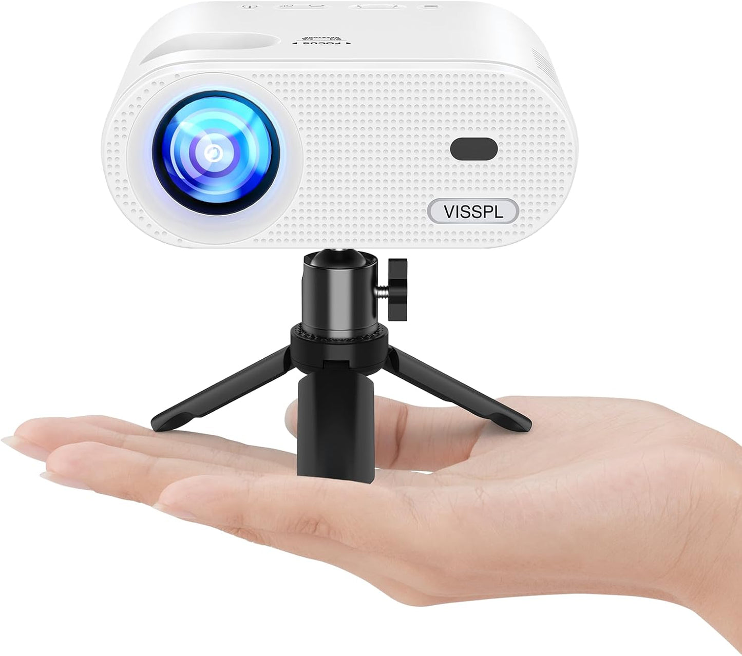 Mini proyector, proyector de video VISSPL Full HD 1080P, proyector...