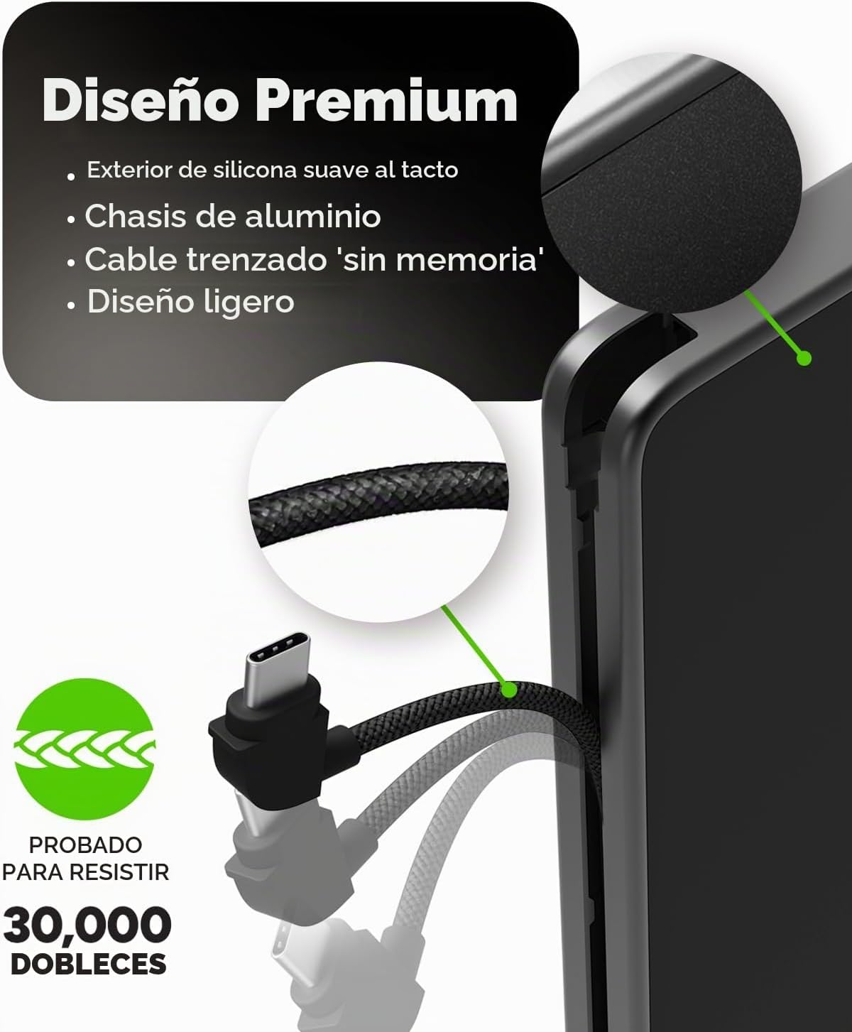 Batería externa mophie Powerstation Plus 10,000mAh | Tiene cables U...