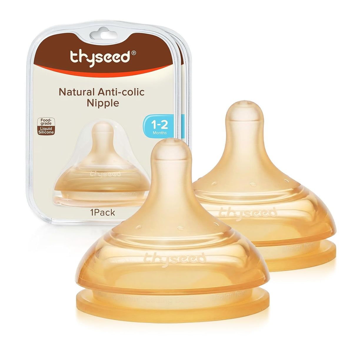 Thyseed Biberón Natural Anticólico de Reemplazo (1+ Meses 2 paquetes)