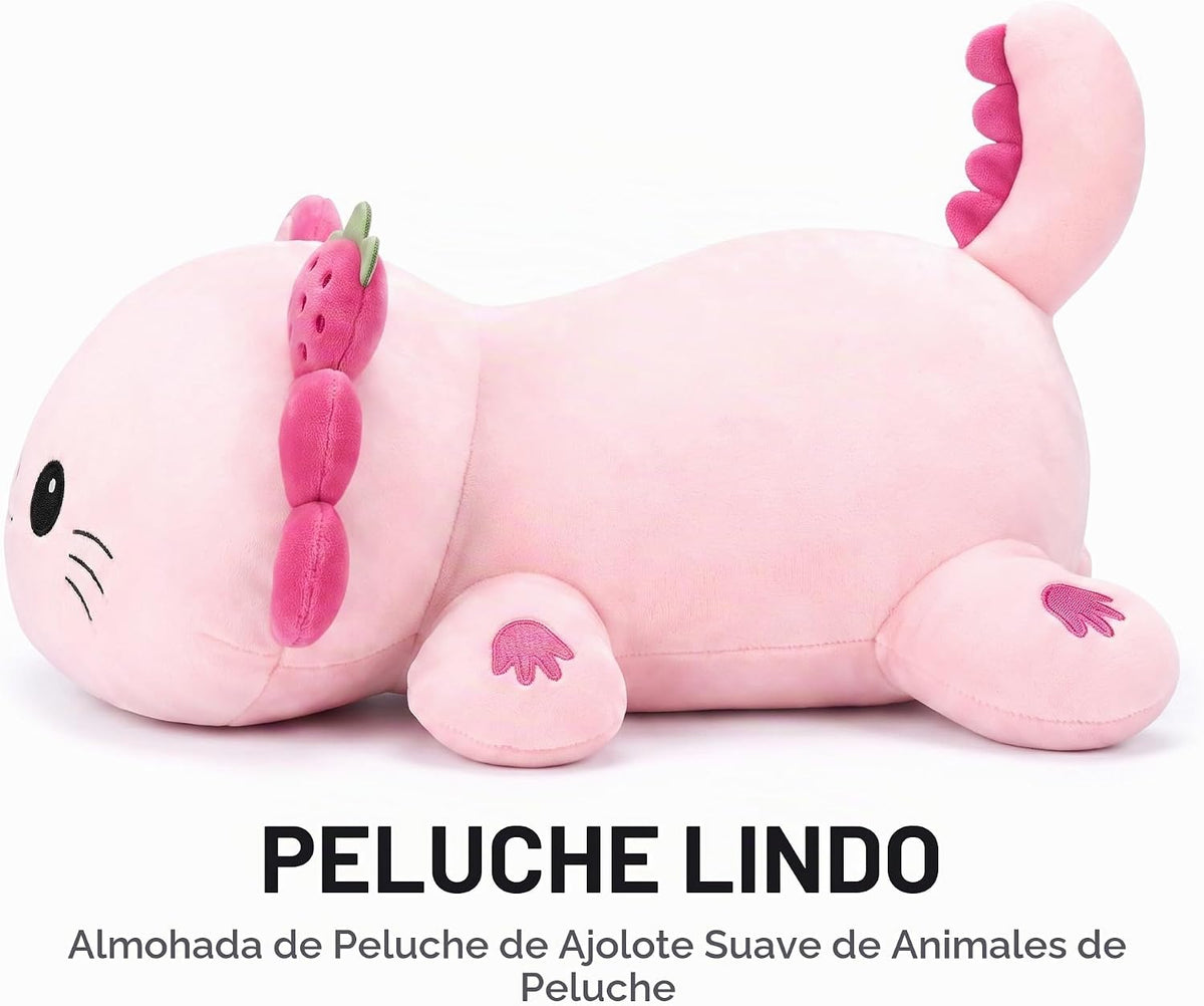 Onsoyours Almohada de peluche original de gato de ajolote de 13 pul...