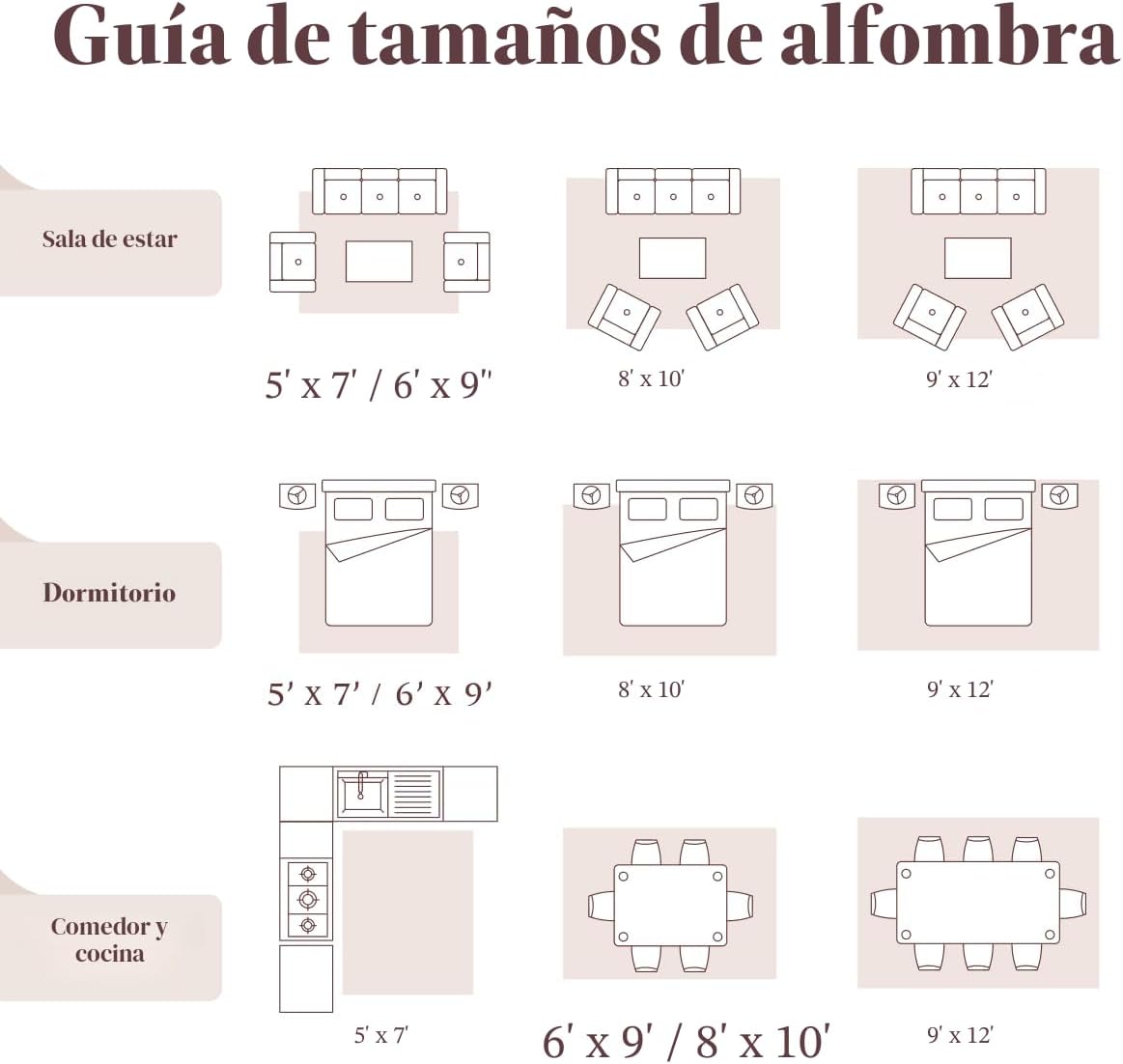Homemate - Alfombra lavable de 8 x 10 pies, alfombras vintage para...