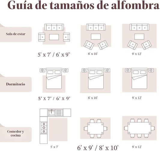 Homemate - Alfombra lavable de 8 x 10 pies, alfombras vintage para...