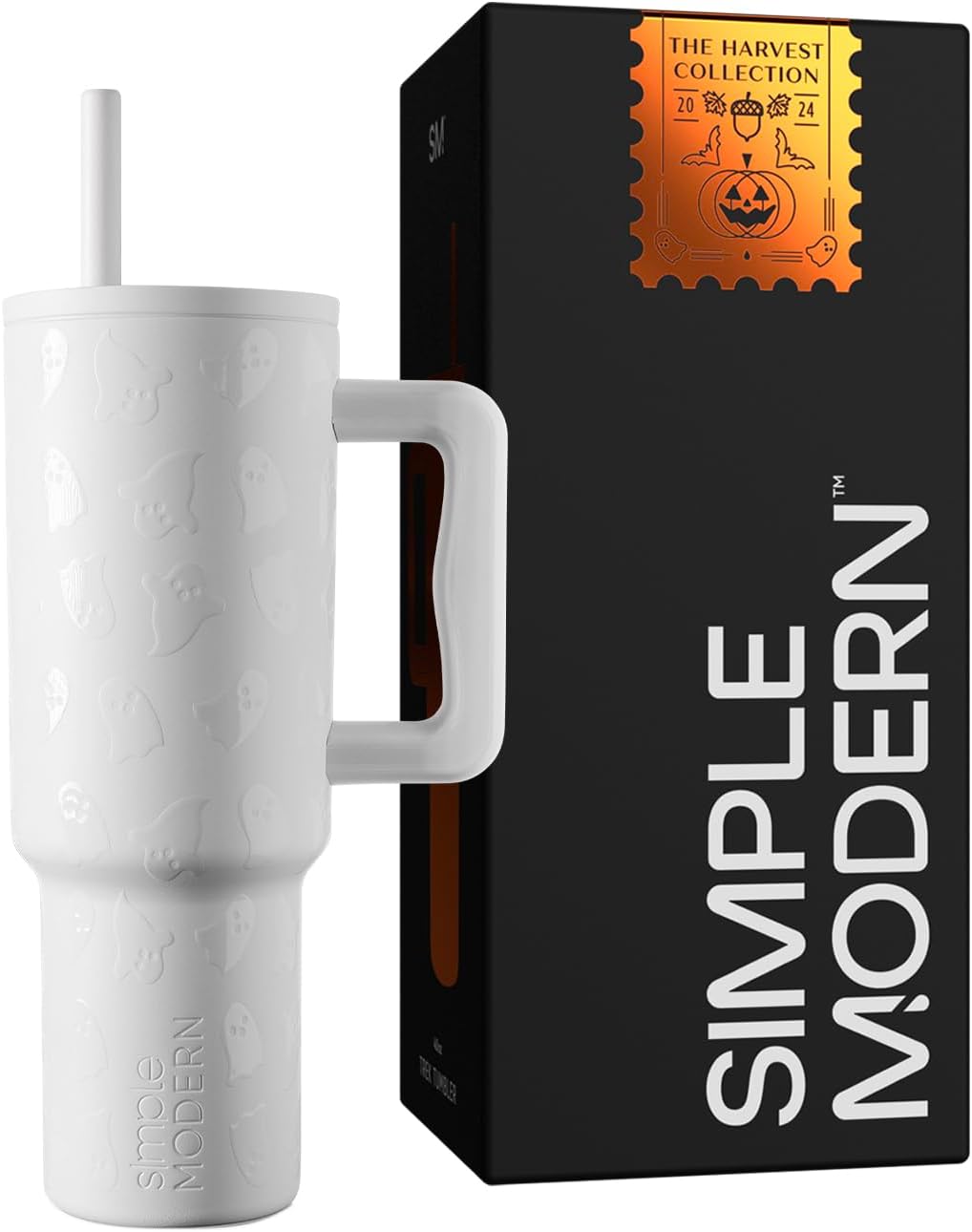 Simple Modern - Vaso de 1,2 l con asa y tapa con pajita, botella de...
