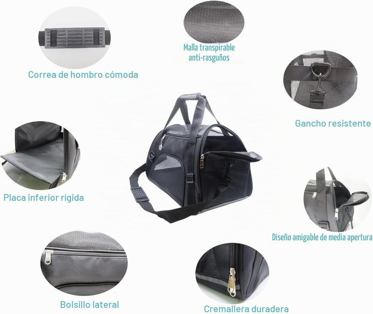 ZaneSun Transportador para gatos, transportador de viaje para masco...