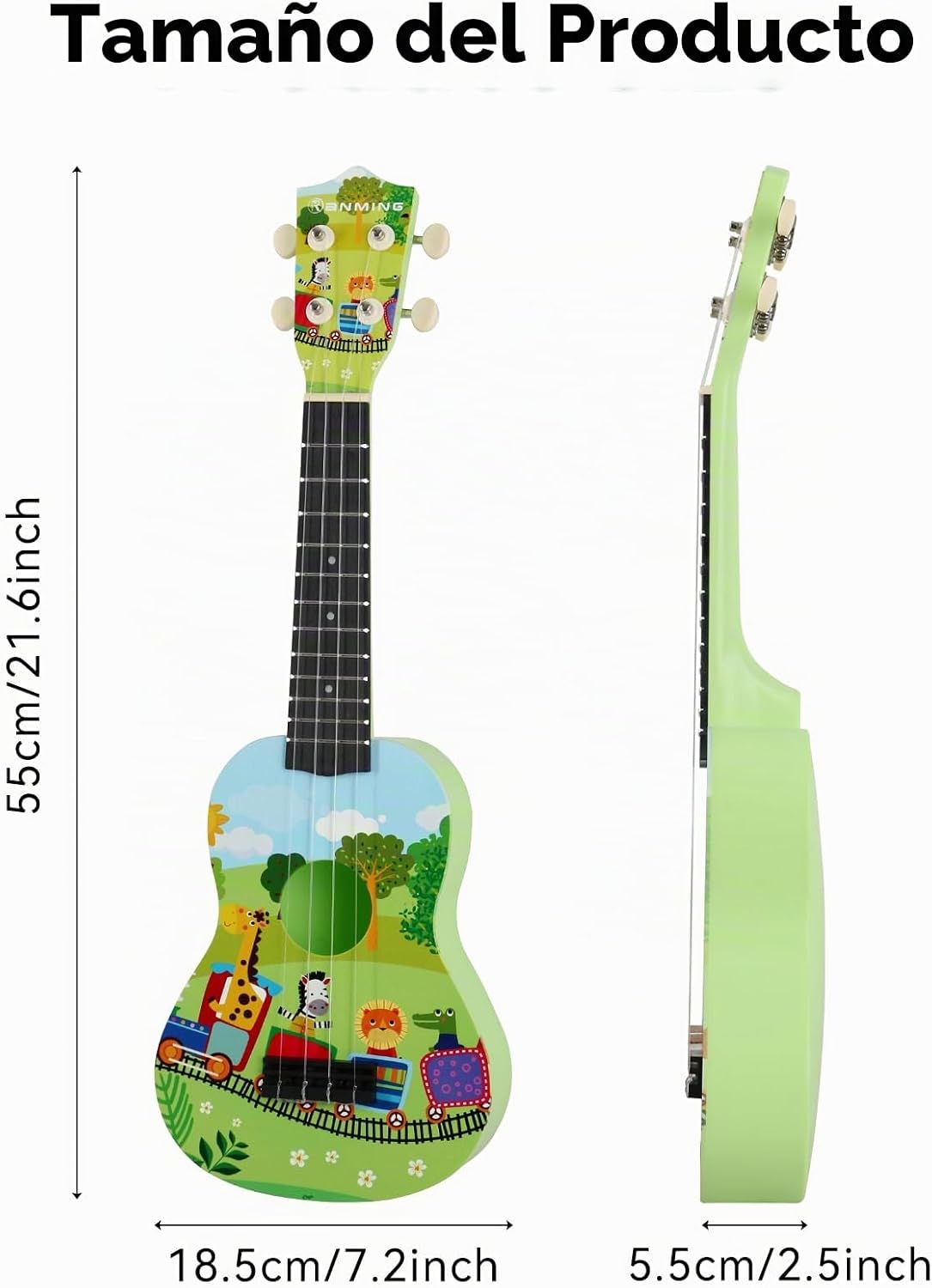 RANMING Ukelele de 21 pulgadas para niños, kit de iniciación de uke...