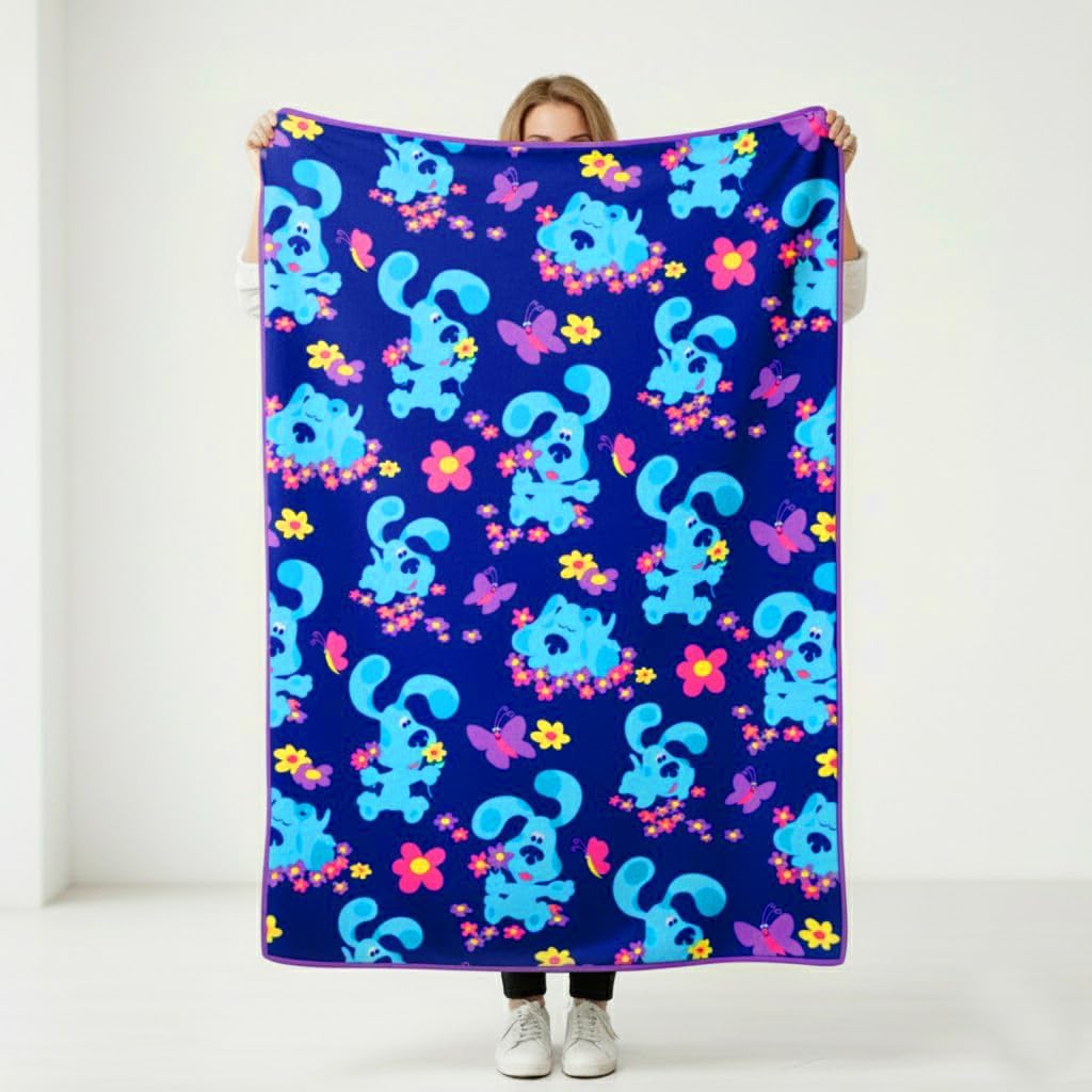 Silver Buffalo Blue's Clues Flowers, manta de forro polar, 45 x...