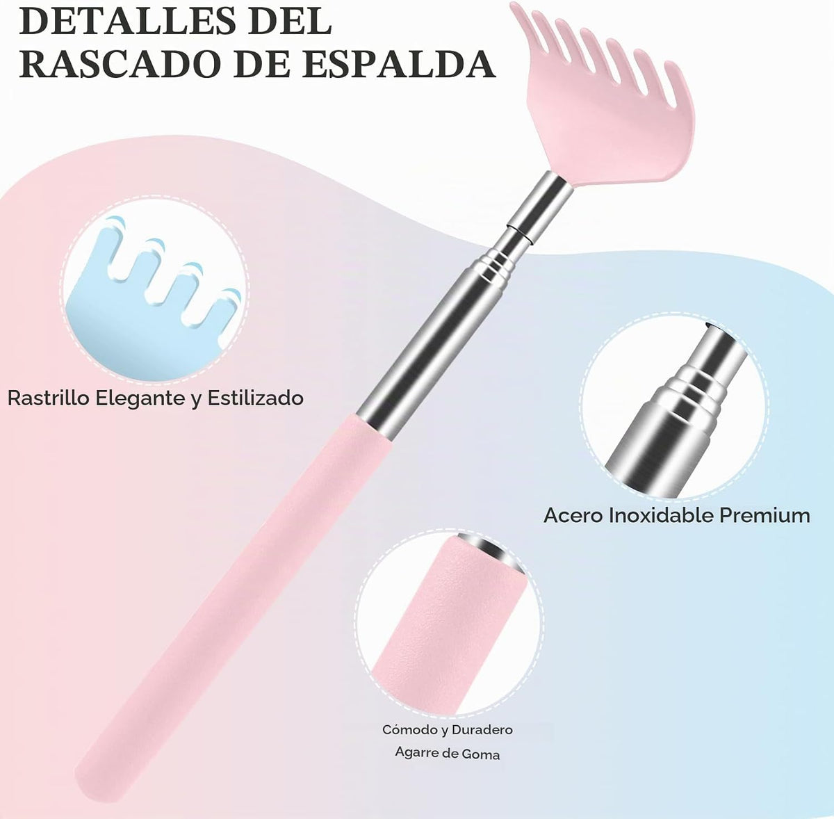 NICEMOVIC Paquete de 6 rascadores de espalda, rellenos de calcetine...