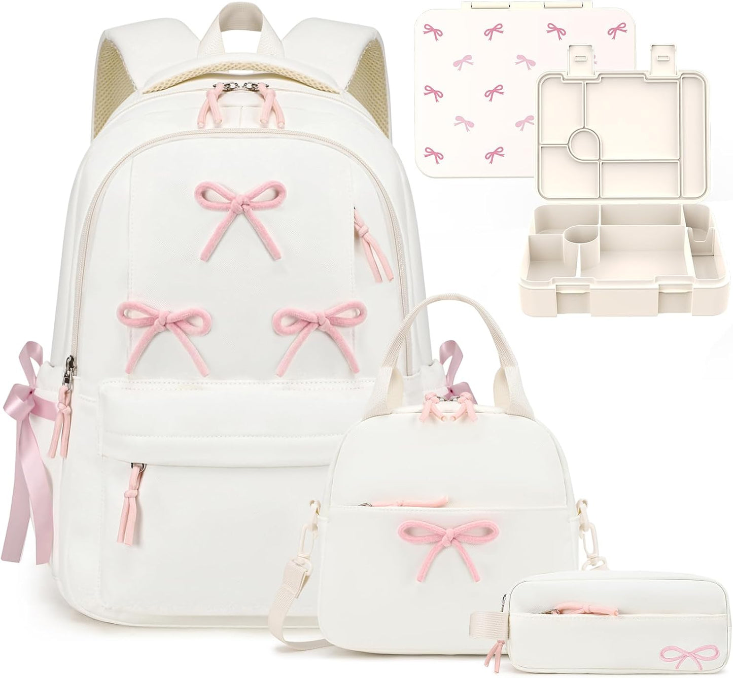 Similove 05 LBWB Mochila para niñas | Casual Aesthetic Bow Girls Ba...
