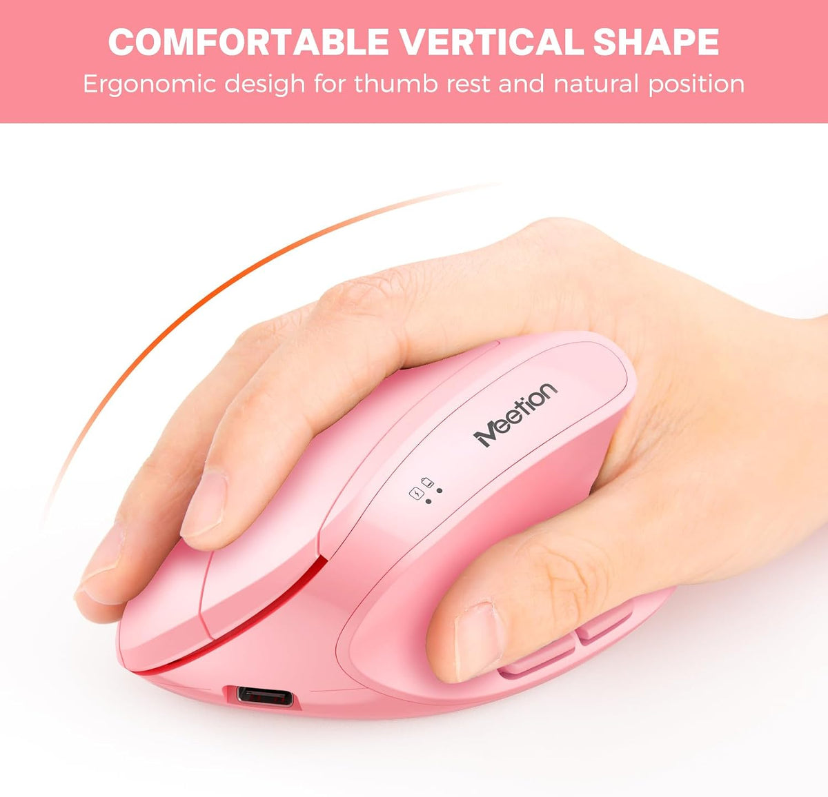 MEETION Combo de teclado y mouse ergonómico, diseño dividido, mouse...