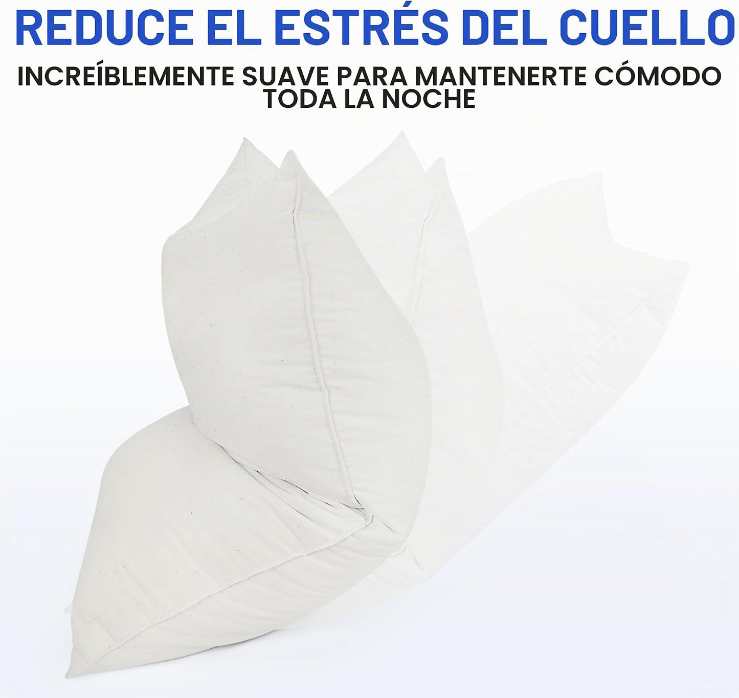 zibroges Juego de 2 almohadas de plumas tamaño Queen, almohada de p...