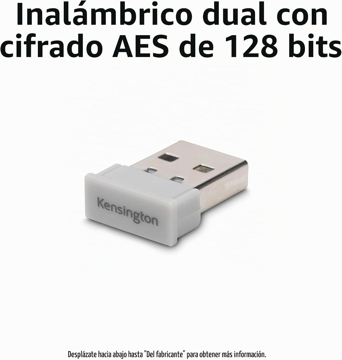 Kensington Pro Fit Teclado y ratón inalámbricos ergonómicos - Gris...